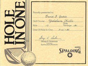 1983 May 21, Dad hole-in-one, Yahara GC.jpg